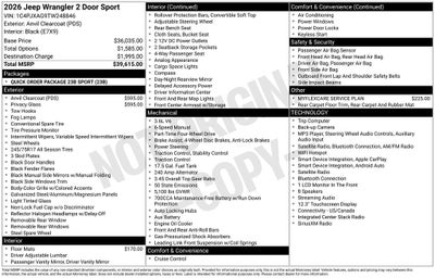2026 Jeep Wrangler Sport