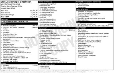 2026 Jeep Wrangler Sport