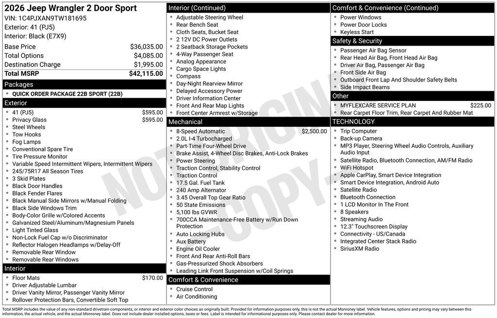 2026 Jeep Wrangler Sport