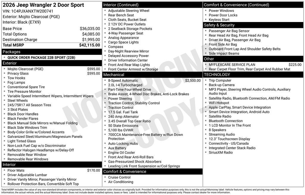 2026 Jeep Wrangler Sport