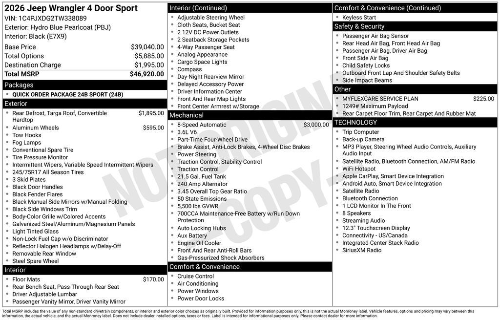 2026 Jeep Wrangler Sport