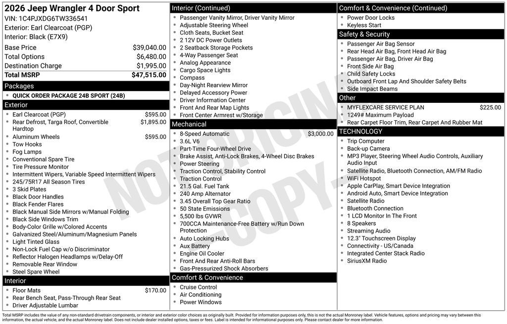 2026 Jeep Wrangler Sport