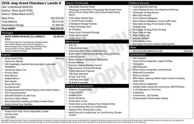 2026 Jeep Grand Cherokee L Laredo
