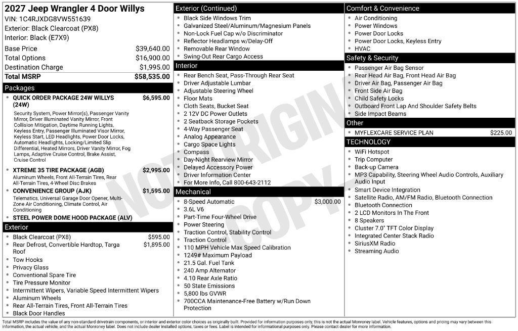 2027 Jeep Wrangler Willys