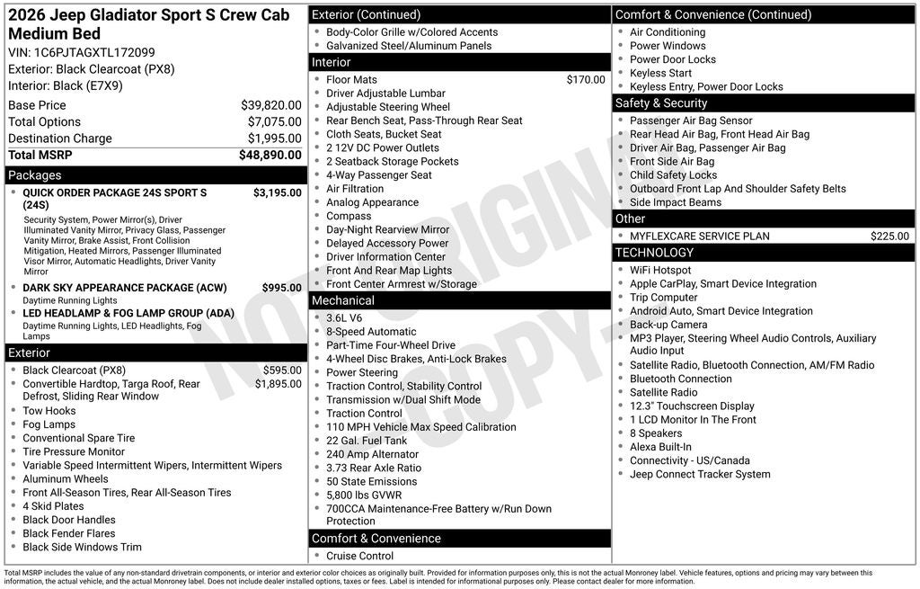 2026 Jeep Gladiator Sport S
