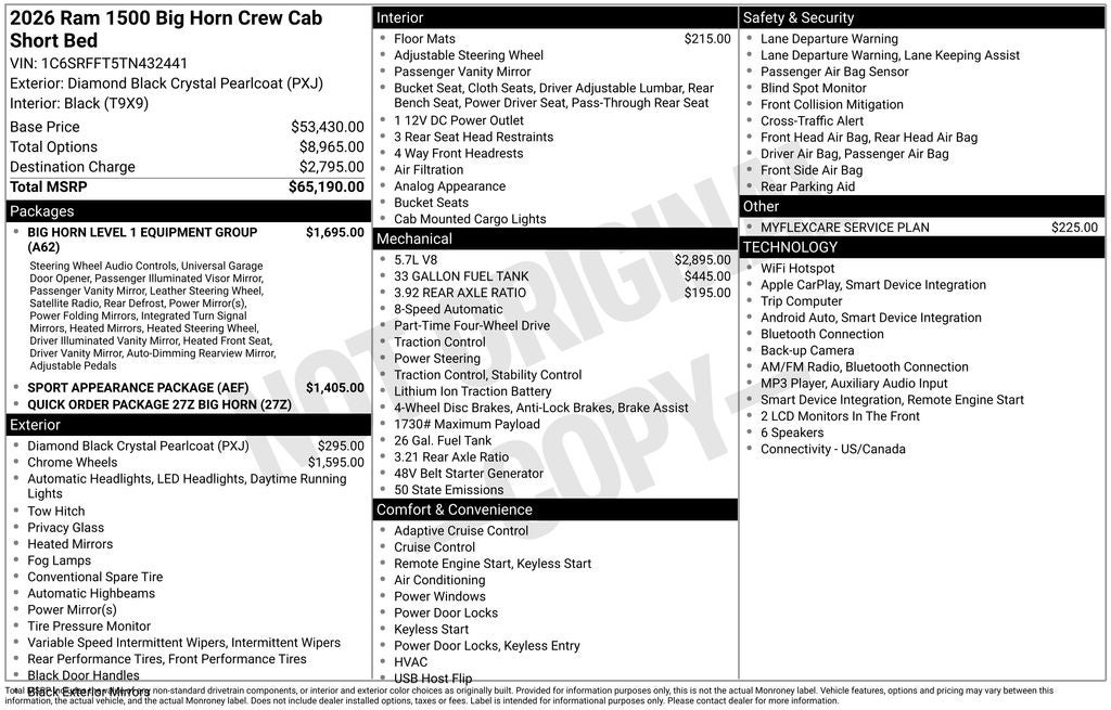 2026 RAM 1500 Big Horn/Lone Star