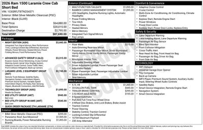 2026 RAM 1500 Laramie