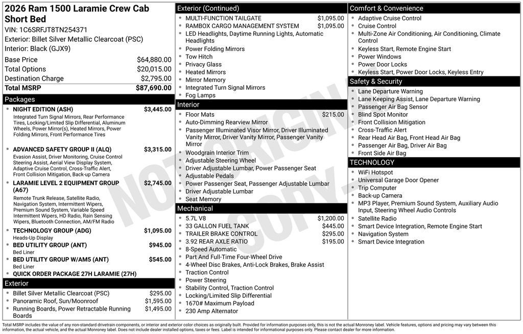 2026 RAM 1500 Laramie
