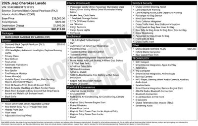 2026 Jeep Cherokee Laredo