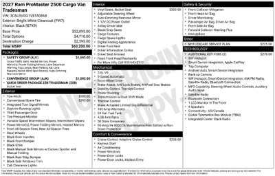 2027 RAM ProMaster 2500 High Roof