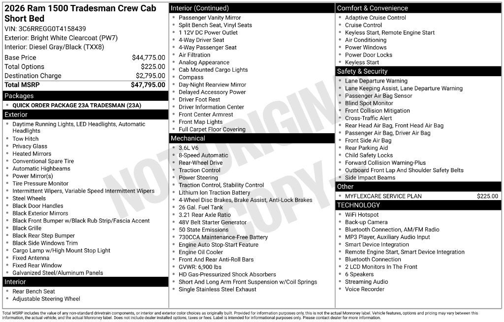 2026 RAM 1500 Tradesman
